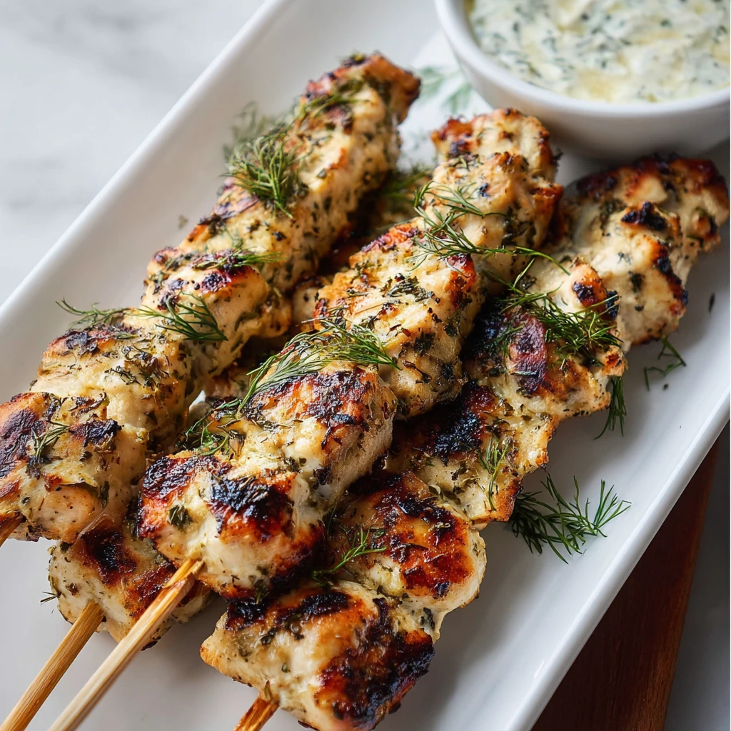 Greek Chicken Souvlaki Skewers Recipe
