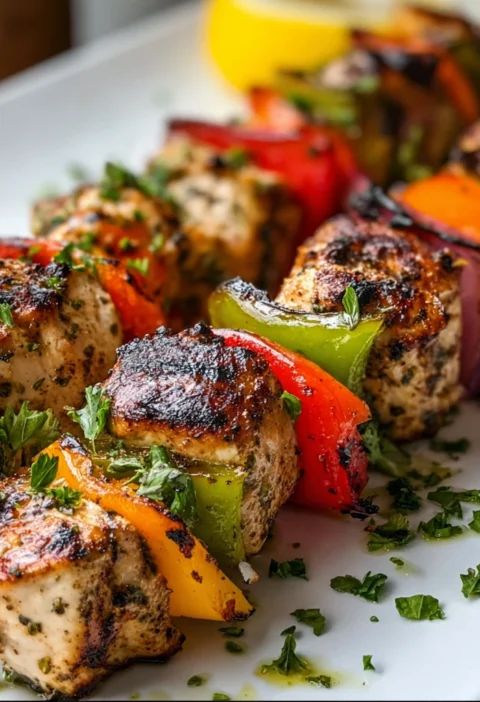 Greek Marinated Chicken Kabobs