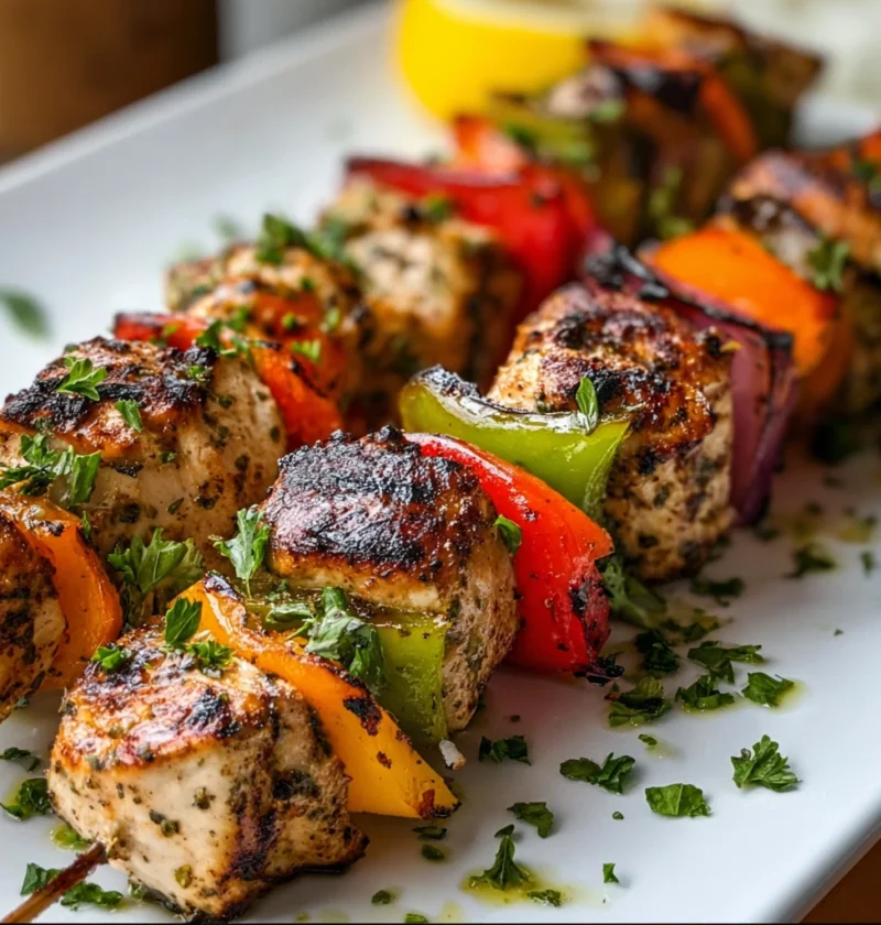 Greek Marinated Chicken Kabobs