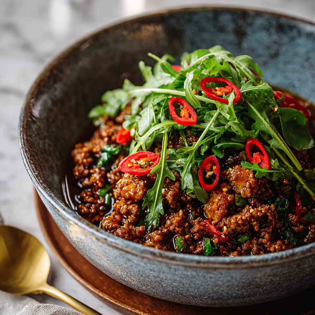 Ground Beef Hot Honey Bowl