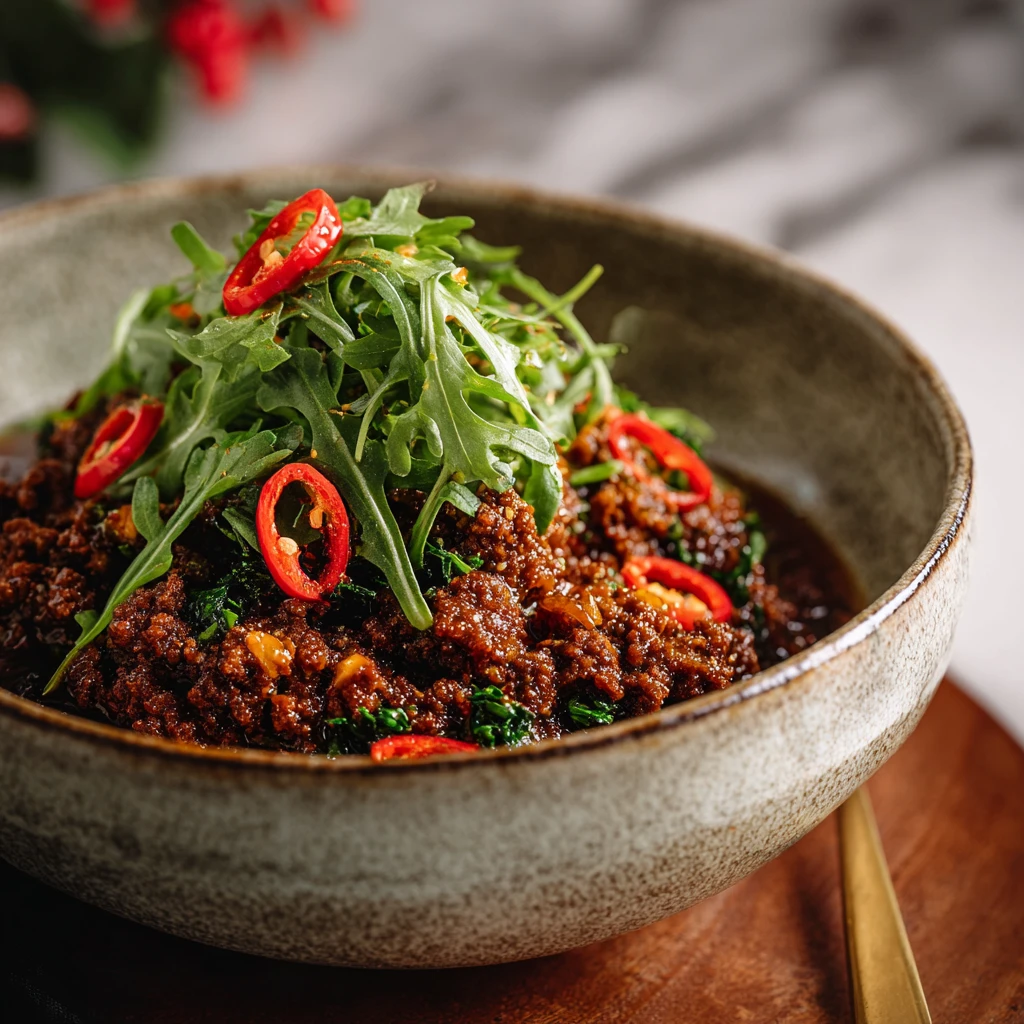 Ground Beef Hot Honey Bowl