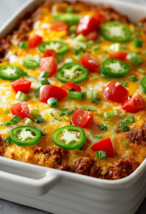 Ground Chicken Taco Casserole Recipe