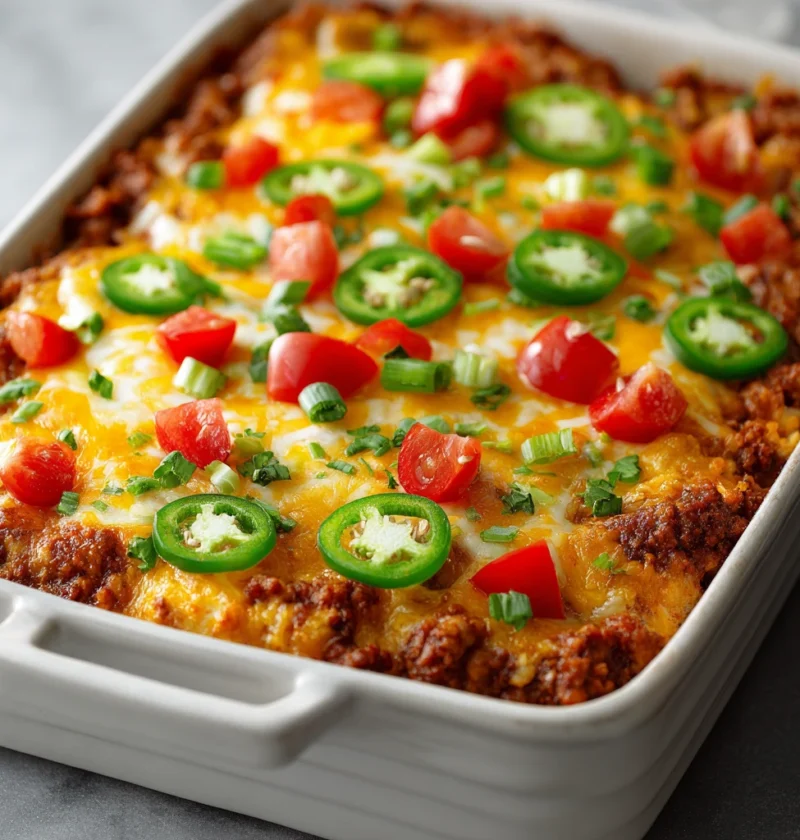 Ground Chicken Taco Casserole Recipe