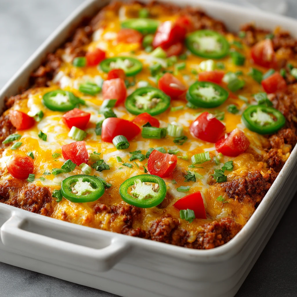 Ground Chicken Taco Casserole Recipe