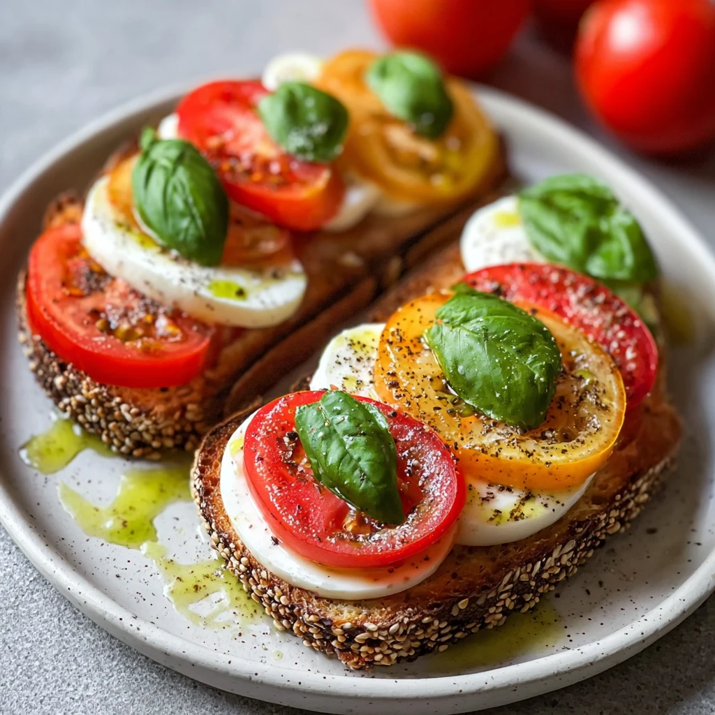 Healthy Caprese Toast Fresh Twist Comfort Food