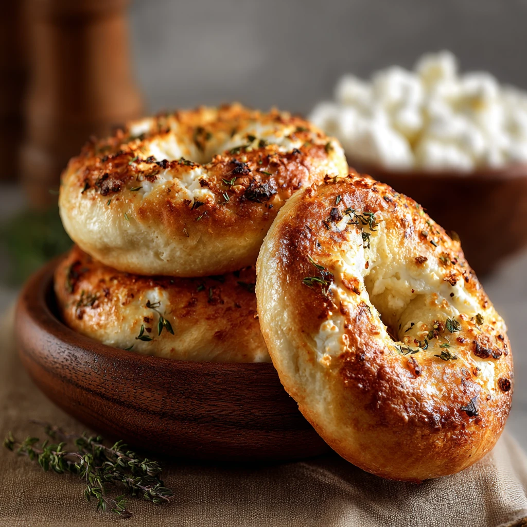 High Protein Cottage Cheese Bagels