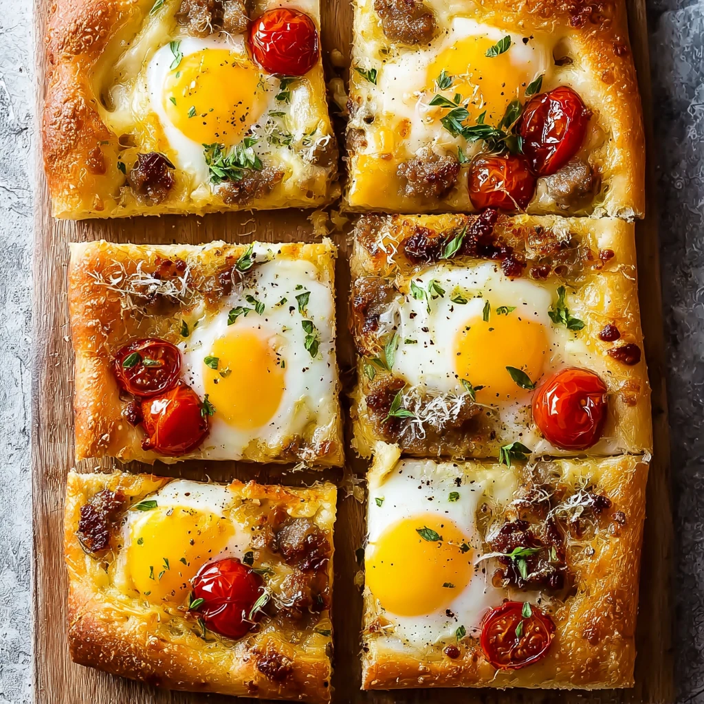 Irresistible Breakfast Focaccia Sausage Cheesy Goodness
