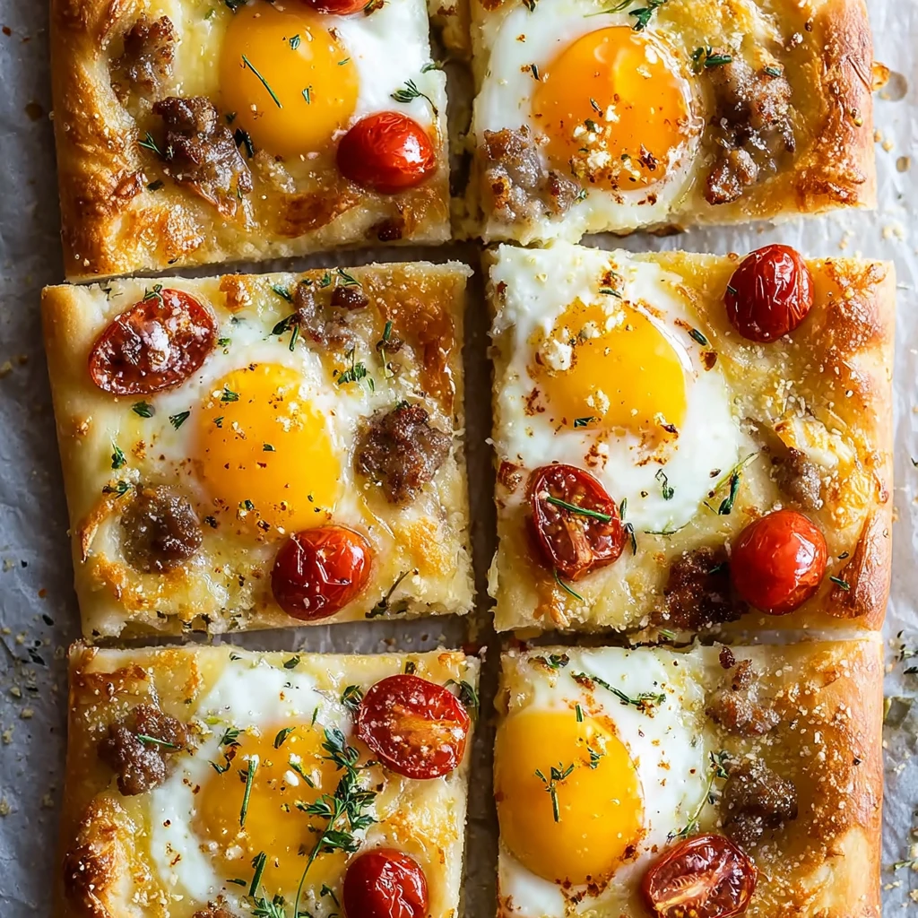 Irresistible Breakfast Focaccia Sausage Cheesy Goodness