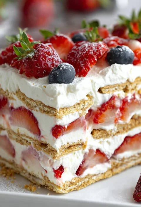 Nobake Berry Icebox Cake