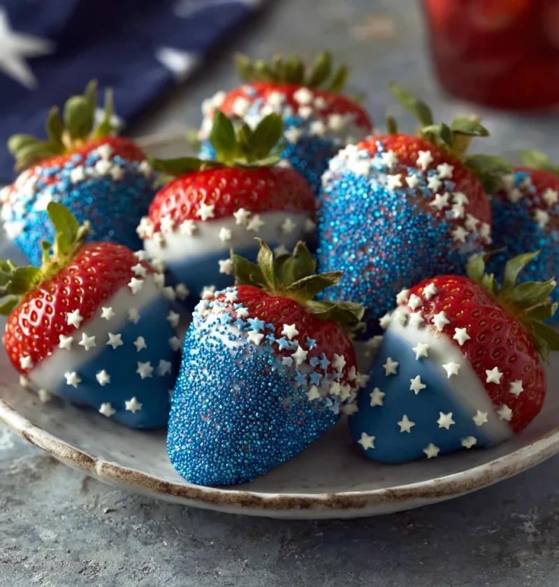 Patriotic 4th July Chocolate Covered Strawberries