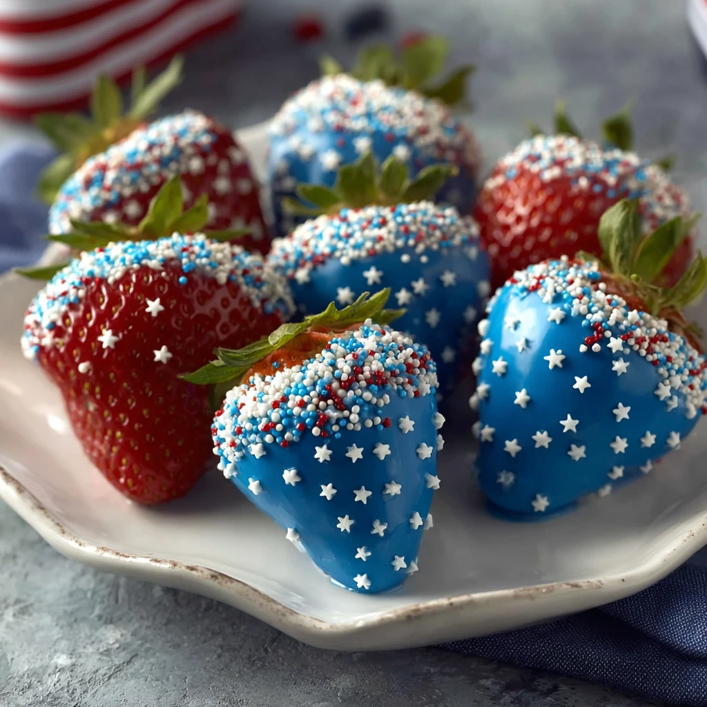 Patriotic 4th July Chocolate Covered Strawberries