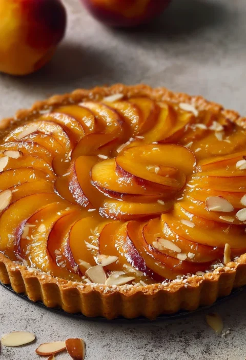 Peach Almond Tart