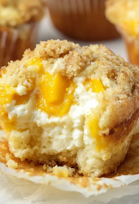 Peach Cream Cheese Muffins