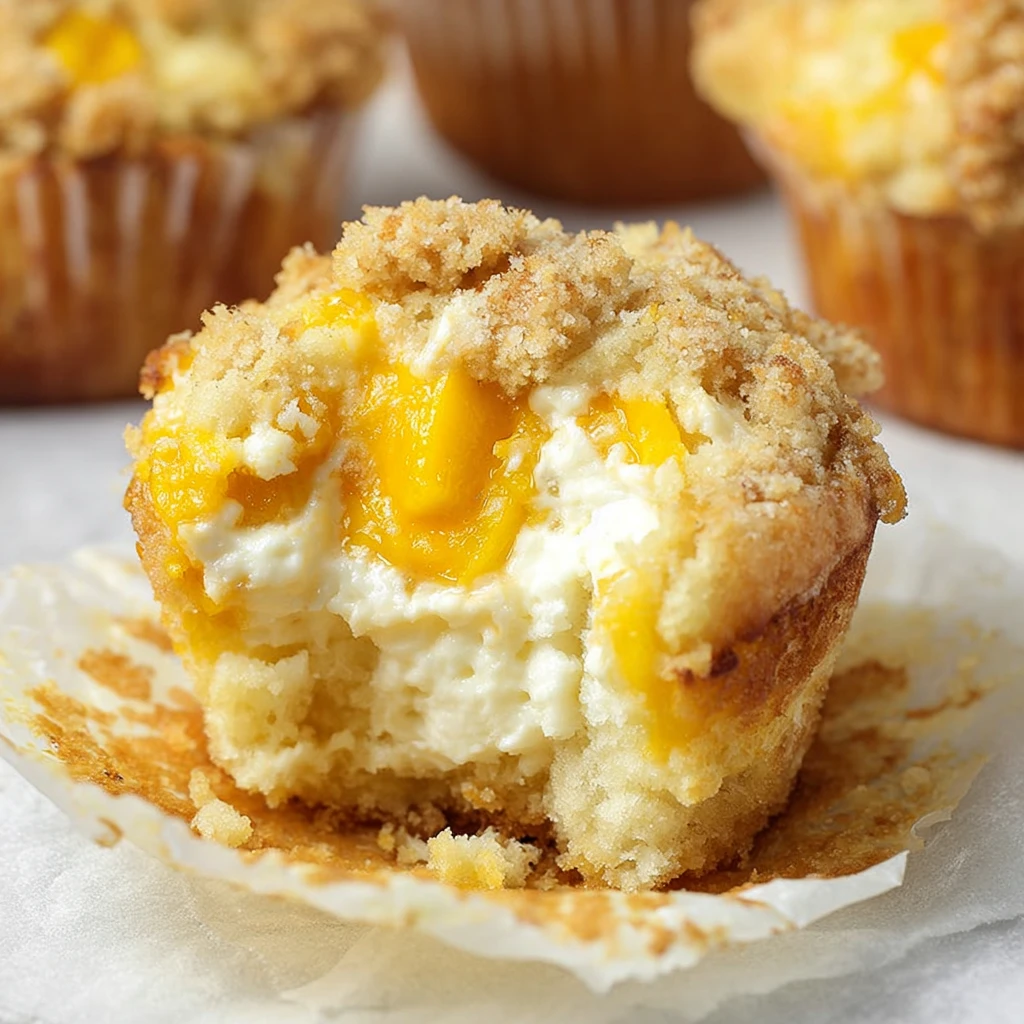 Peach Cream Cheese Muffins