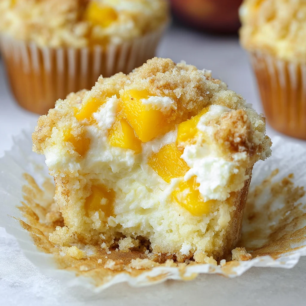 Peach Cream Cheese Muffins