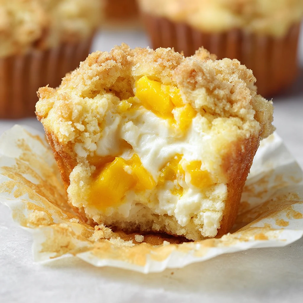 Peach Cream Cheese Muffins