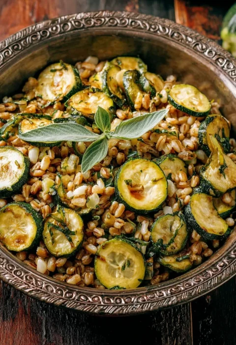 Pesto Farro Zucchini Flavorpacked Delight