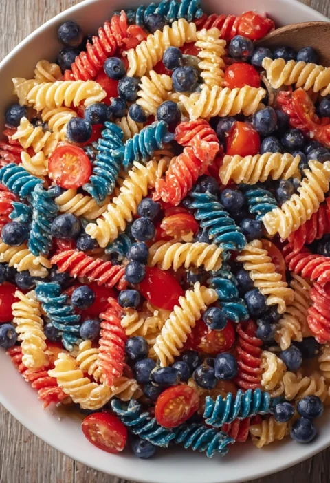 Red White Blue Pasta Salad