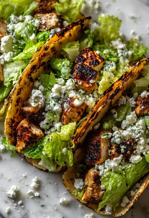 Smash Chicken Caesar Tacos Recipe
