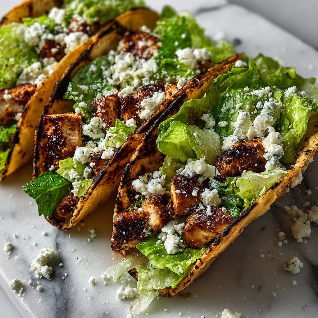 Smash Chicken Caesar Tacos Recipe
