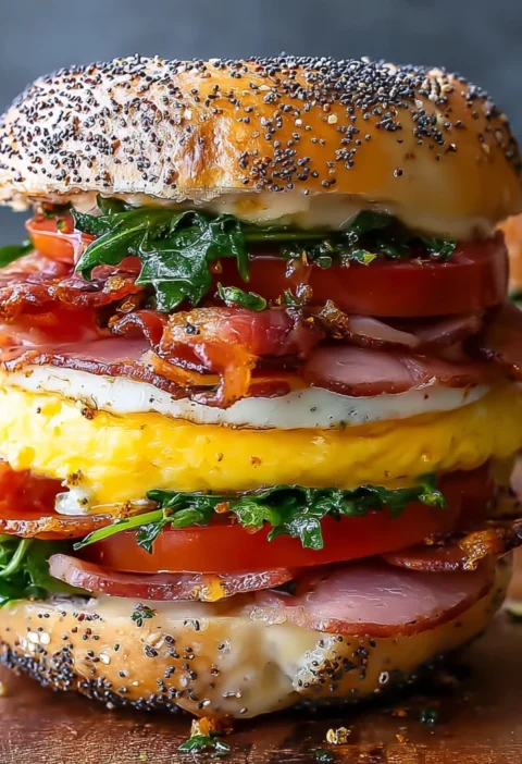 Spice Mornings Bee Sting Bagel Breakfast Sandwich