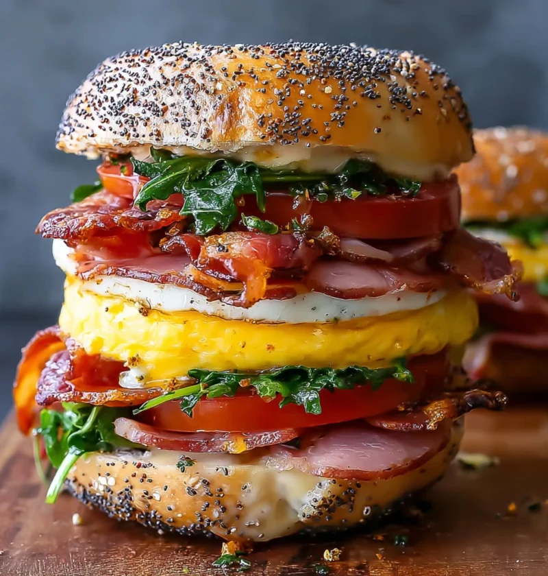 Spice Mornings Bee Sting Bagel Breakfast Sandwich