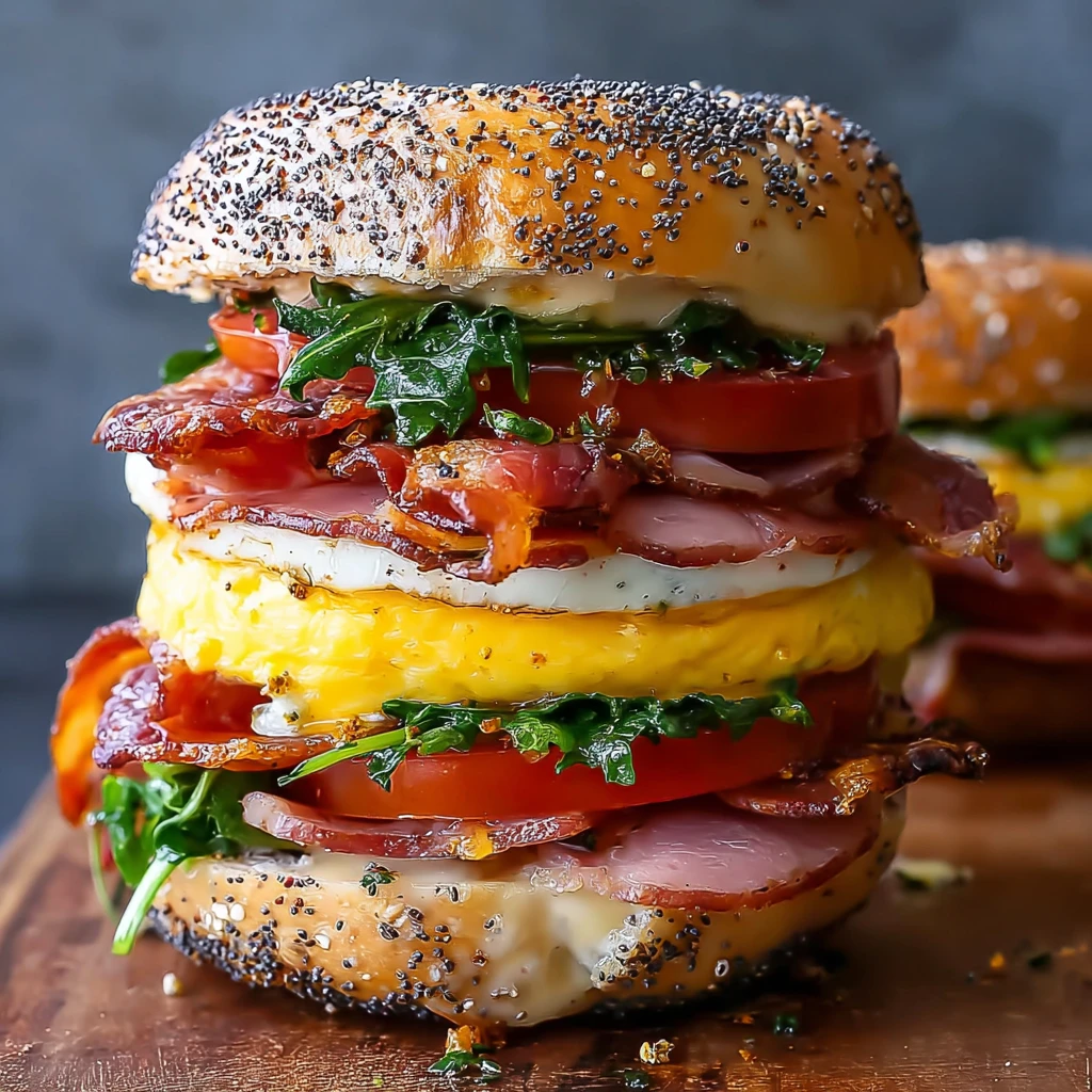 Spice Up Mornings with a Bee Sting Bagel Breakfast Sandwich