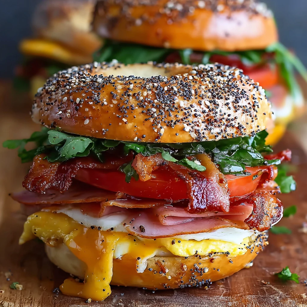 Spice Mornings Bee Sting Bagel Breakfast Sandwich