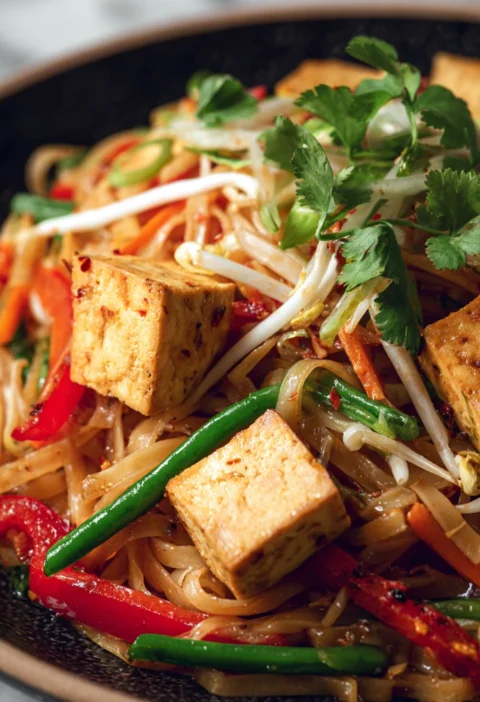 Spicy High Protein Tofu Pad Thai