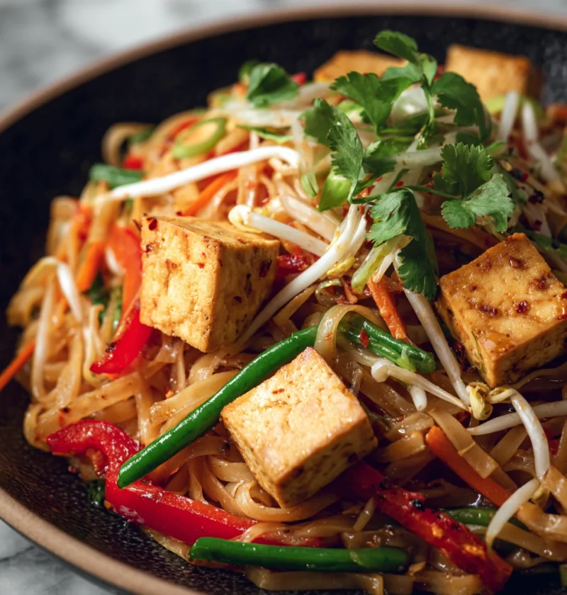 Spicy High Protein Tofu Pad Thai