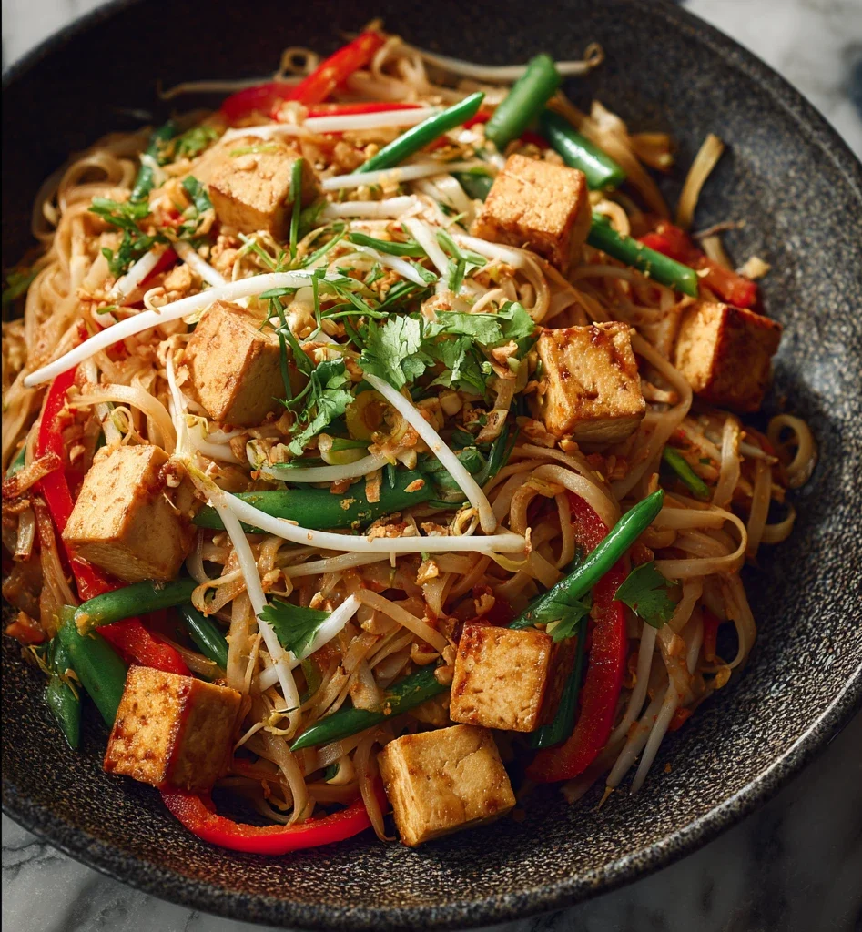 Spicy High Protein Tofu Pad Thai