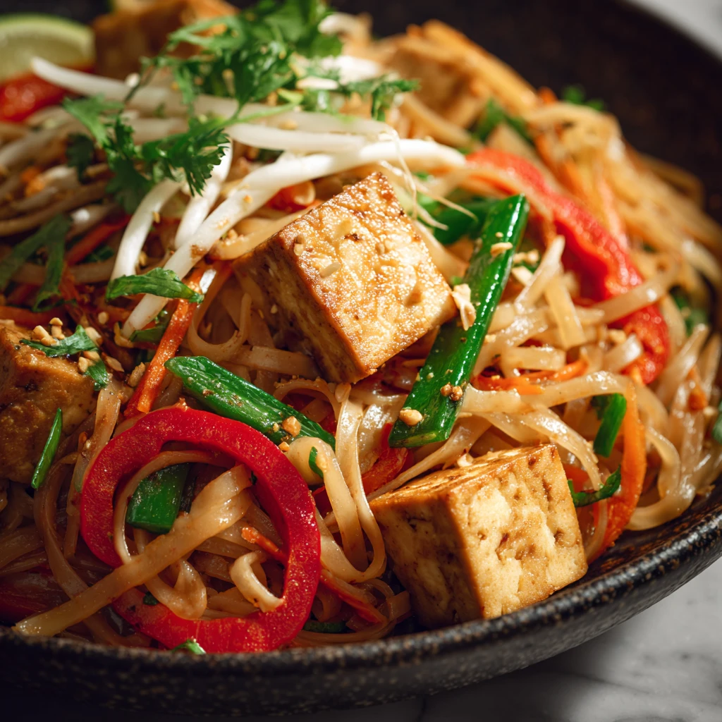Spicy High Protein Tofu Pad Thai