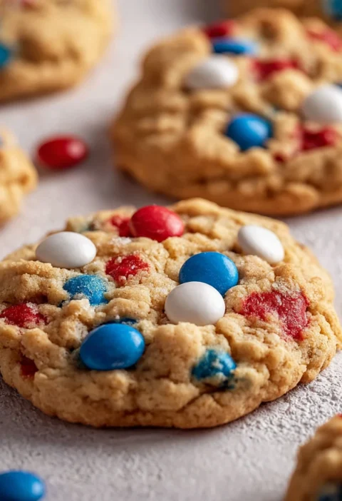 Tasty Peanut Butter 4th July Cookies