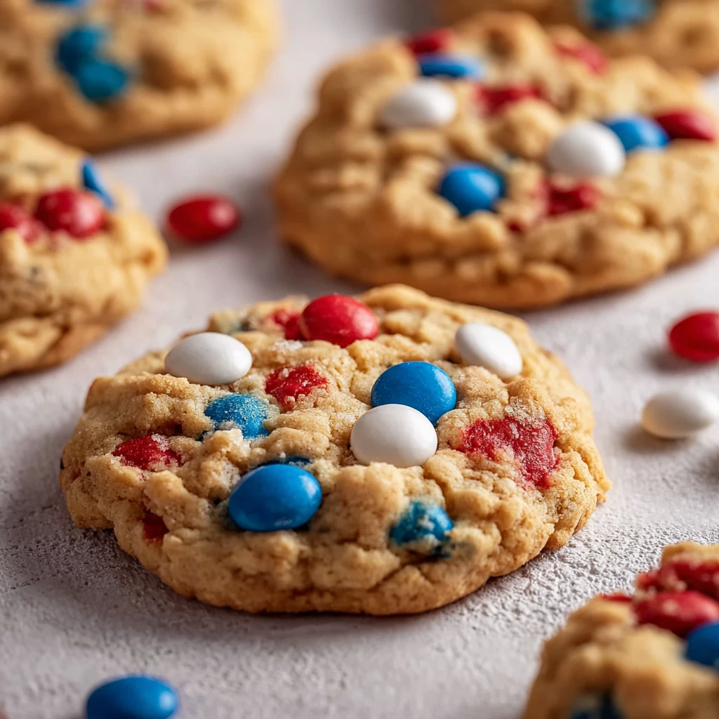Tasty Peanut Butter 4th of July Cookies
