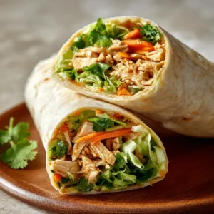 Thai Peanut Chicken Wraps