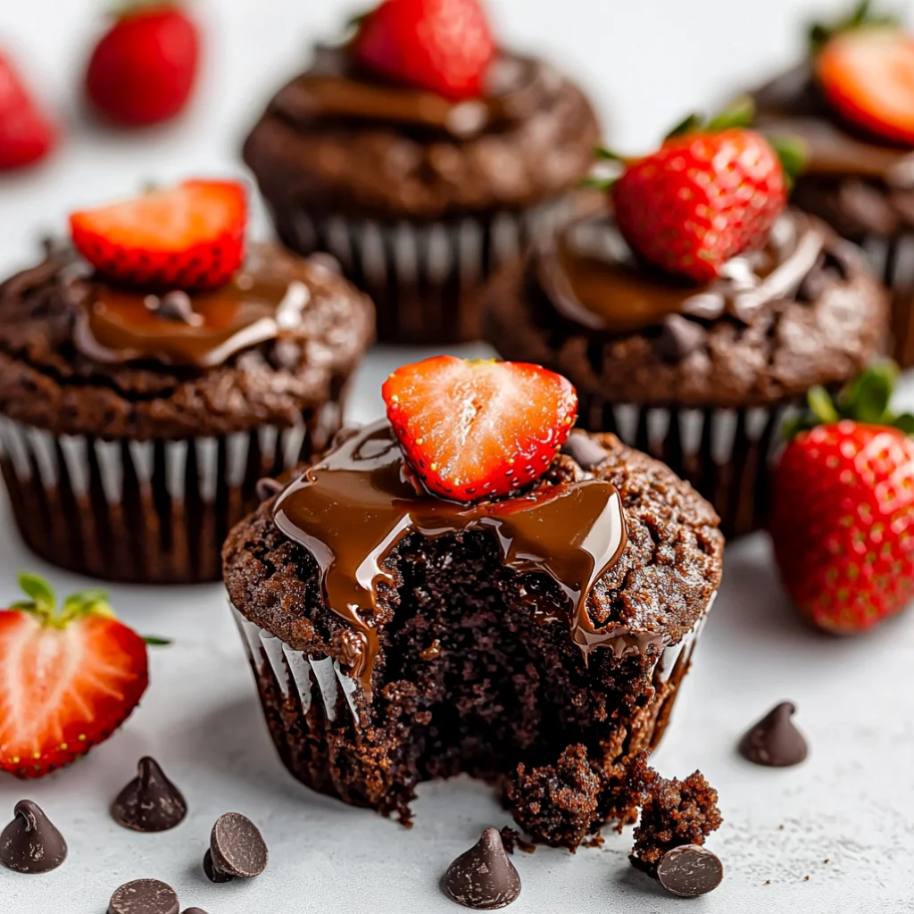 Decadent Double Chocolate Strawberry Muffins That Melt in Your Mouth