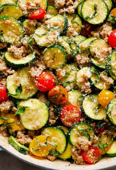 Ground Turkey and Zucchini Skillet