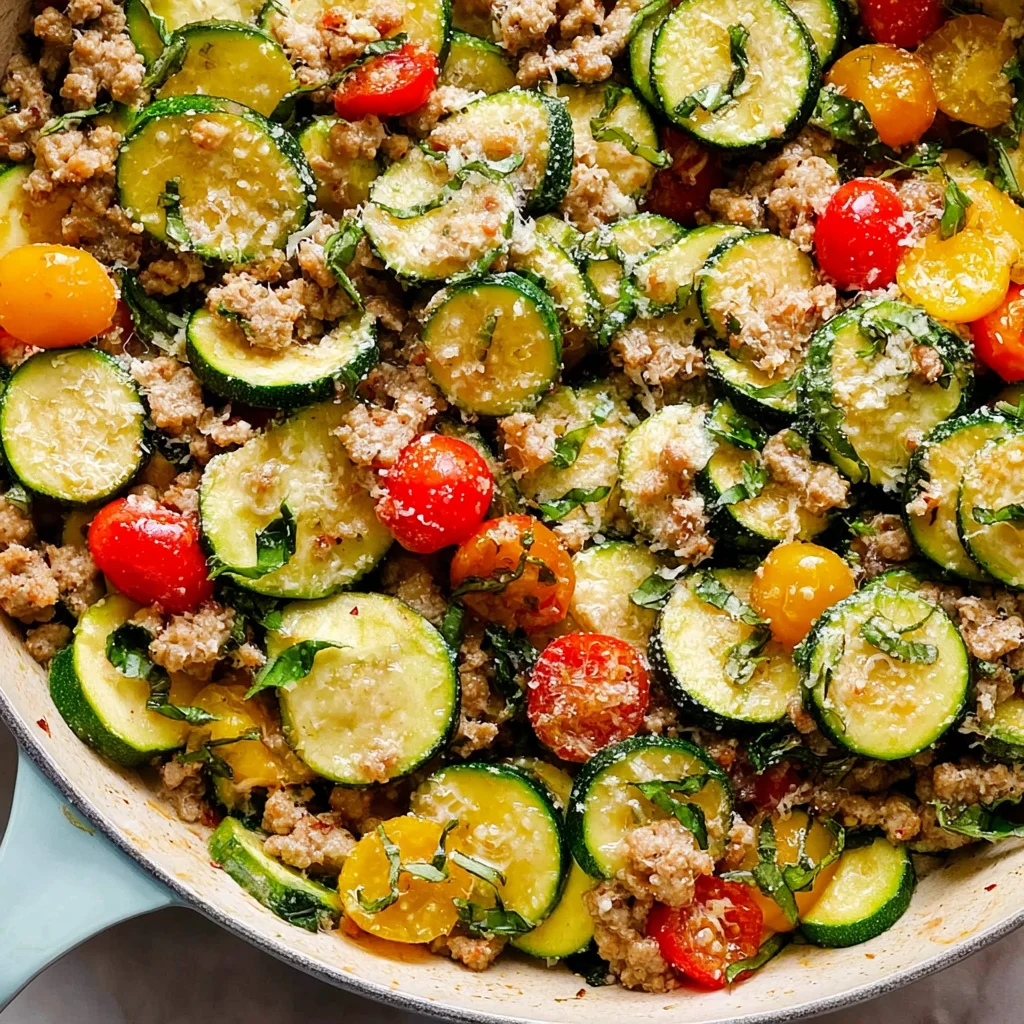 Ground Turkey and Zucchini Skillet