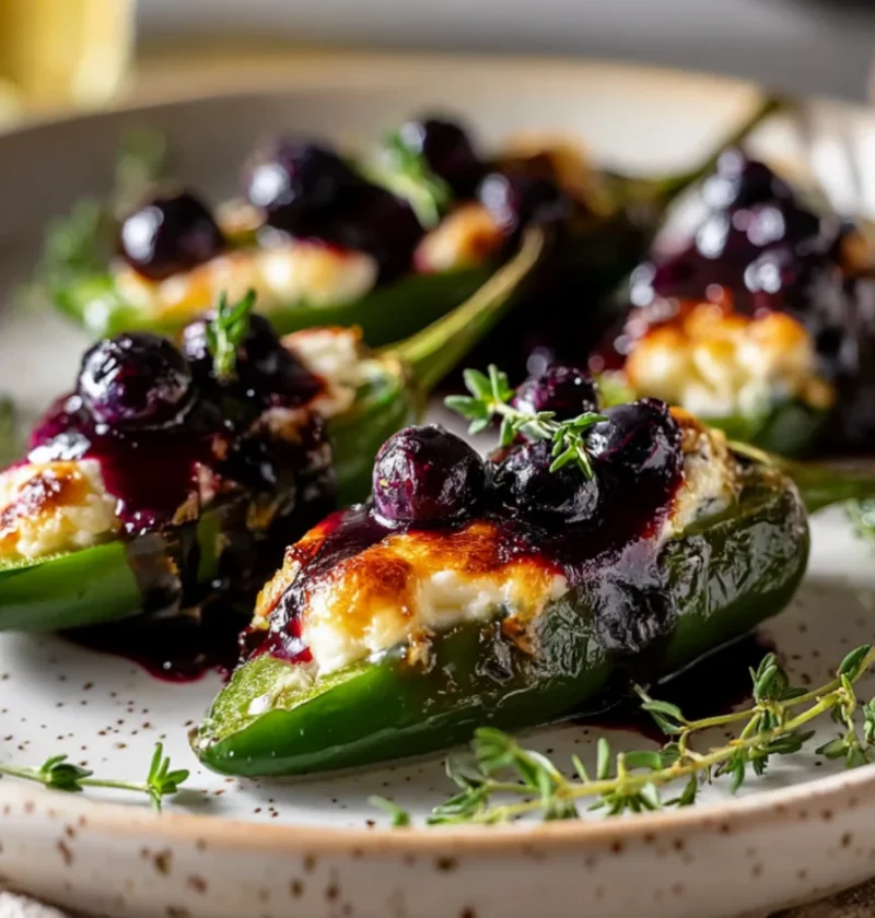 The Ultimate Blueberry Brie Jalapeño Poppers