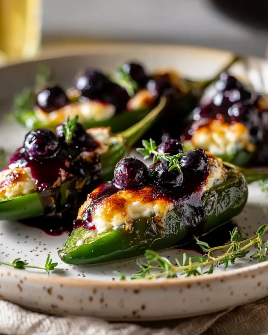 The Ultimate Blueberry Brie Jalapeño Poppers