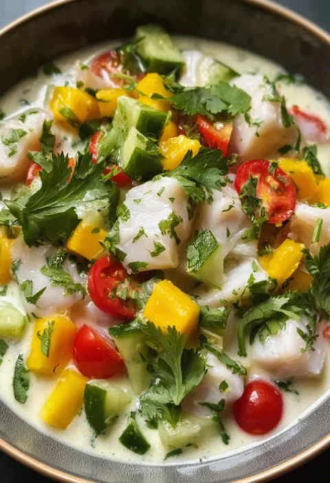 Tropical Coconut Milk Ceviche
