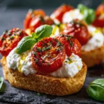 Ground Beef Flatbread with Garlic Hot Honey Feta Cream