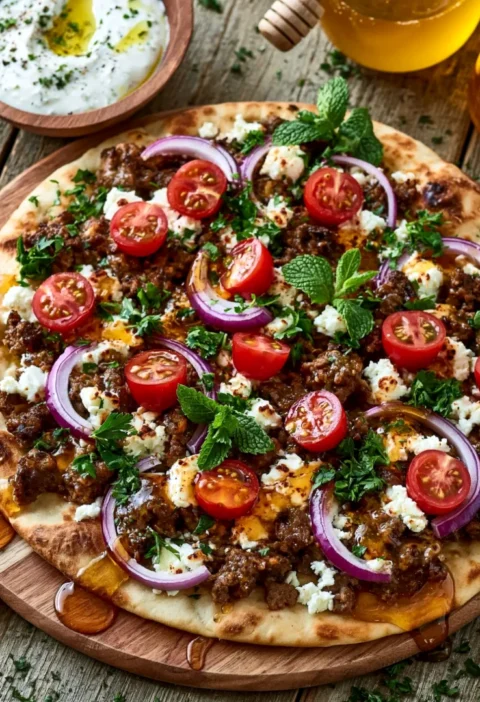 Ground Beef Flatbread