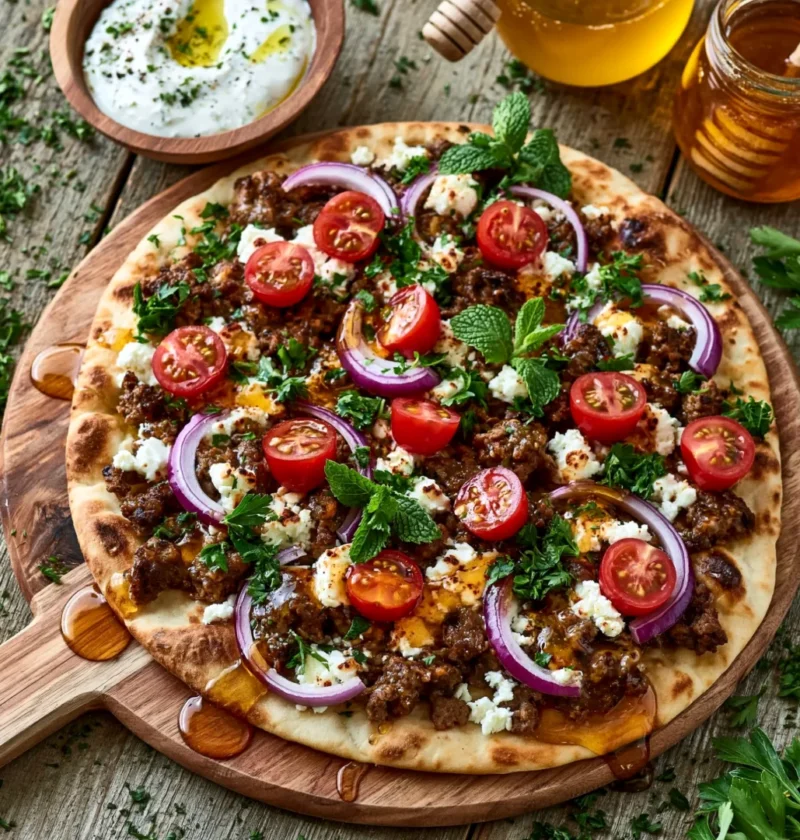 Ground Beef Flatbread
