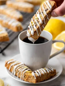 Lemon Biscotti with Toasted Almonds