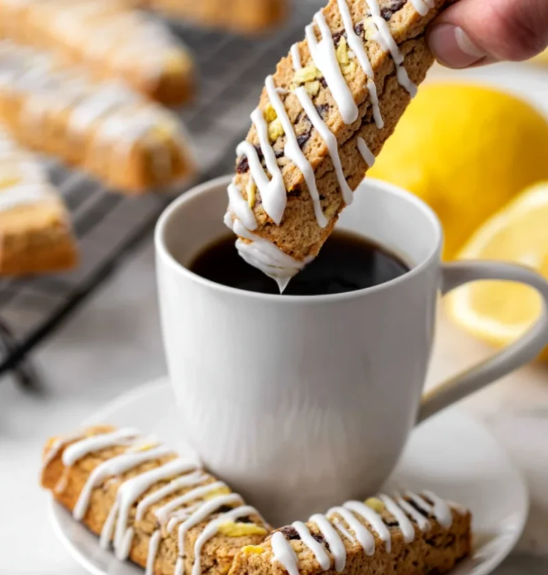 Lemon Biscotti with Toasted Almonds