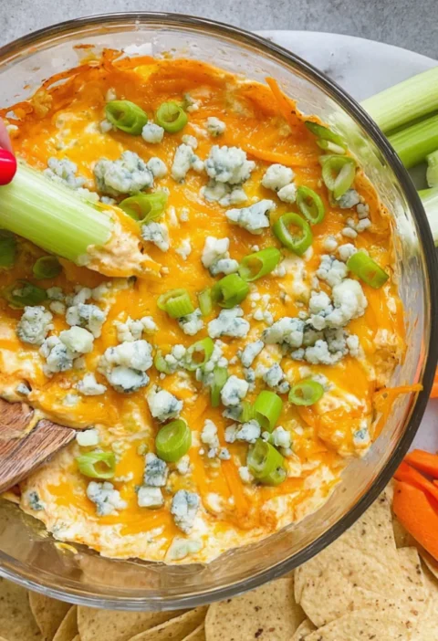 Lighter Buffalo Chicken Dip