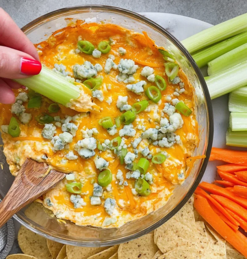 Lighter Buffalo Chicken Dip
