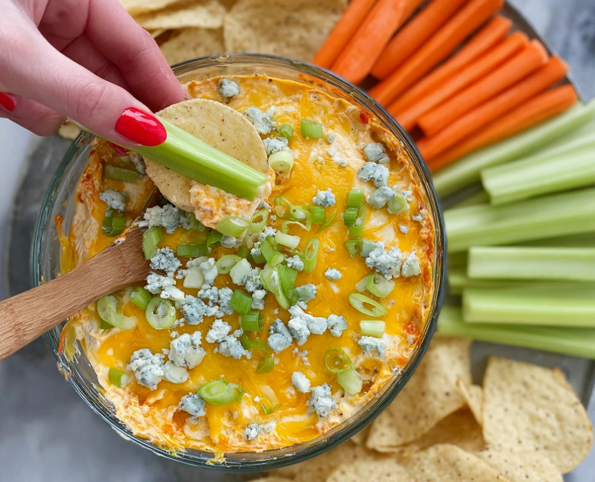 Lighter Buffalo Chicken Dip - lighter-buffalo-chicken-dip-3