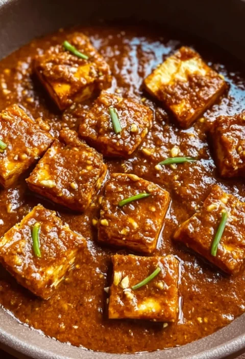 Spicy Tofu with Creamy Coconut Sauce